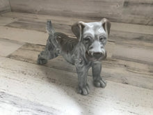 CHARMING VINTAGE GRAY GLASS DOG