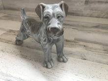 CHARMING VINTAGE GRAY GLASS DOG