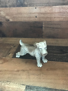 CHARMING VINTAGE GRAY GLASS DOG