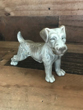 CHARMING VINTAGE GRAY GLASS DOG