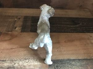 CHARMING VINTAGE GRAY GLASS DOG