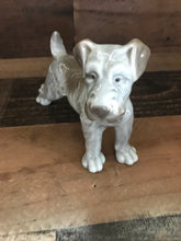 CHARMING VINTAGE GRAY GLASS DOG