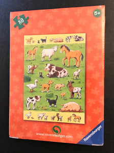 CHILDREN'S 80-PIECE FARM ANIMALS-FARM ANIMALS-FARM ANIMALS! PUZZLE