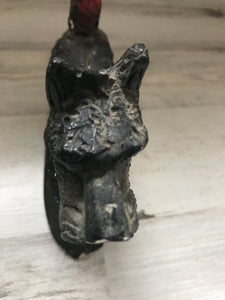 WOOF! WOOF! VINTAGE, CHARMING CHALKWARE SMALL SCOTTIE DOG