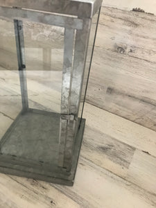 EXTRA-TALL, HEAVYWEIGHT, GALVANIZED METAL LANTERN:   CLASSIC-LOOKING, SILVER, AND EXTRA-NICE (FARMHOUSE FLAIR WITH MODERN, TIMELESS DESIGN)