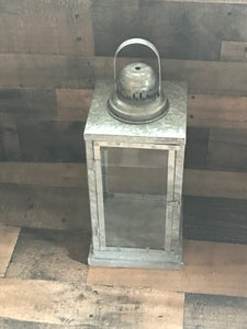 EXTRA-TALL, HEAVYWEIGHT, GALVANIZED METAL LANTERN:   CLASSIC-LOOKING, SILVER, AND EXTRA-NICE (FARMHOUSE FLAIR WITH MODERN, TIMELESS DESIGN)