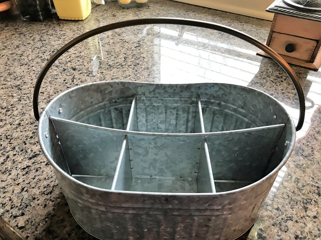 VERY SPECIAL 6-SECTION, GALVANIZED CADDY:  EXTRA-STURDY AND EXTRA-PRETTY