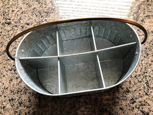 VERY SPECIAL 6-SECTION, GALVANIZED CADDY:  EXTRA-STURDY AND EXTRA-PRETTY