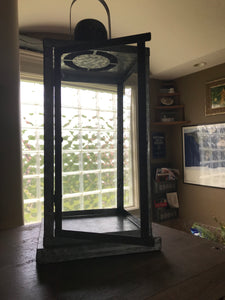 EXTRA-TALL, HEAVYWEIGHT, GALVANIZED METAL LANTERN:   CLASSIC-LOOKING, SILVER, AND EXTRA-NICE (FARMHOUSE FLAIR WITH MODERN, TIMELESS DESIGN)