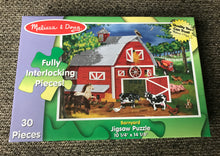 CHILDREN'S 30-PIECE BUSY AND BEAUTIFUL BARNYARD SCENE PUZZLE (MADE IN THE USA!)