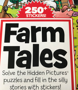 FIRST EDITION "FARM TALES" STICKER, HIDDEN PICTURES PUZZLES, AND FILL-IN-THE-SILLY-STORY BOOK (BY HIGHLIGHTS FOR CHILDREN)