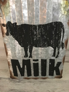 FARMHOUSE-STYLE GALVANIZED MILK CAN WALL DECOR