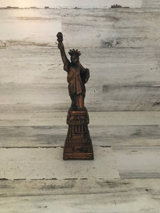 VINTAGE COPPER-LOOK STATUE OF LIBERTY ACCENT DECOR