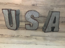 GALVANIZED "USA" LETTERS (PERFECT FOR YOUR HOME OR OFFICE OR THE FOURTH OF JULY DECOR)