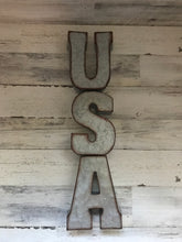 GALVANIZED "USA" LETTERS (PERFECT FOR YOUR HOME OR OFFICE OR THE FOURTH OF JULY DECOR)