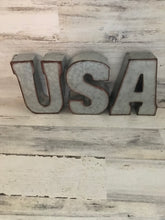 GALVANIZED "USA" LETTERS (PERFECT FOR YOUR HOME OR OFFICE OR THE FOURTH OF JULY DECOR)