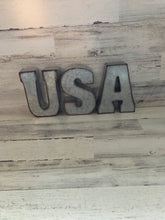 GALVANIZED "USA" LETTERS (PERFECT FOR YOUR HOME OR OFFICE OR THE FOURTH OF JULY DECOR)