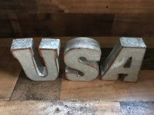 GALVANIZED "USA" LETTERS (PERFECT FOR YOUR HOME OR OFFICE OR THE FOURTH OF JULY DECOR)