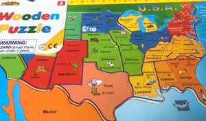 CHILDREN'S VERY SPECIAL USA WOODEN PUZZLE (ALL 50 STATES/THEIR CAPITALS)
