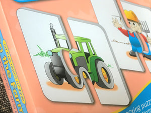 CHILDREN'S FARM MATCHING GAME WITH 15 SETS OF TWO-PIECE "PUZZLE" CARDS