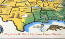 CHILDREN'S EXTRA-LARGE/EXTRA-HEAVYWEIGHT/EXTRA-NICE WOODEN UNITED STATES OF AMERICA PUZZLE (FEATURES STATE CAPITALS AND STATE INFO)