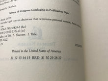 "THE TRAVELER'S GIFT/SEVEN DECISIONS THAT DETERMINE PERSONAL SUCCESS" PRE-OWNED PAPERBACK/NEW YORK TIMES BESTSELLER (IN EXCELLENT CONDITION AND MADE IN THE USA!)