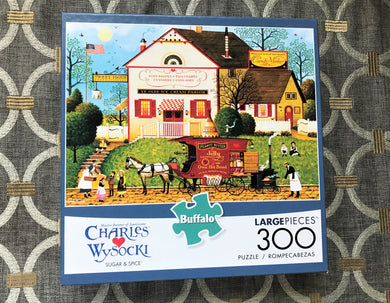 300 LARGE-PIECE SWEETS AND PBJ SANDWICHES CHARMING VINTAGE-COUNTRY LIFE PUZZLE (MADE IN THE USA!)