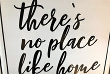 BLACK-AND-WHITE ENAMEL "THERE'S NO PLACE LIKE HOME" 14" SQUARE WALL DECOR