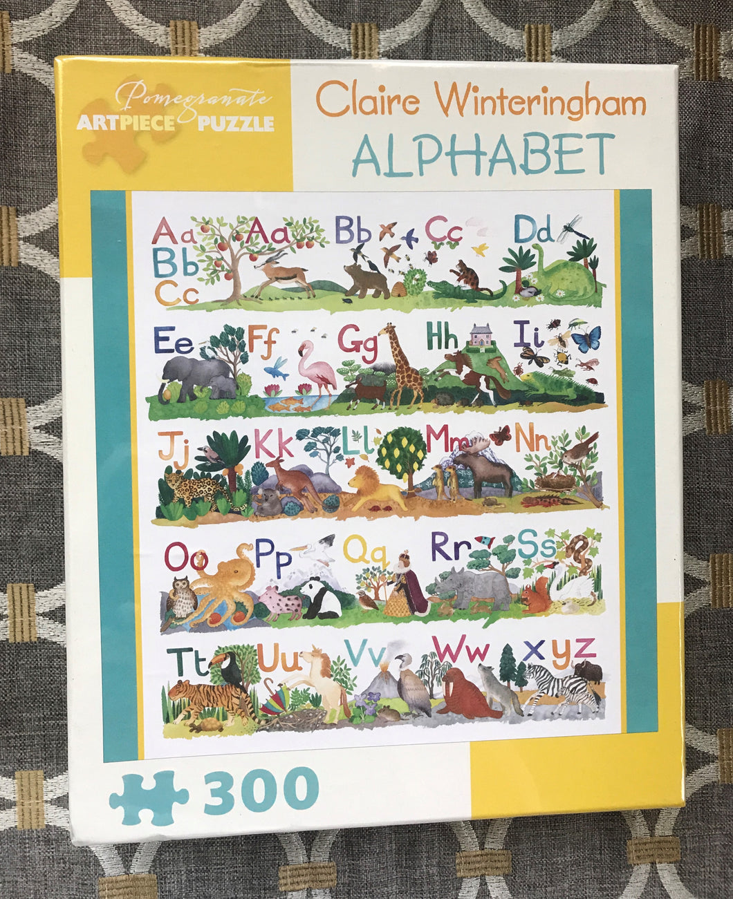 300-PIECE FRESH AND MODERN, FUN, WHIMSICAL, ARTSY ALPHABET PUZZLE (MAKES A BEAUTIFUL, SPECIAL GIFT!)