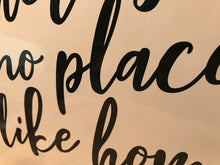 BLACK-AND-WHITE ENAMEL "THERE'S NO PLACE LIKE HOME" 14" SQUARE WALL DECOR