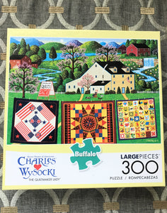 300 LARGER-PIECE CRAFT-Y QUILT/COUNTRY PUZZLE (MADE IN THE USA!)