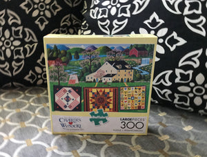300 LARGER-PIECE CRAFT-Y QUILT/COUNTRY PUZZLE (MADE IN THE USA!)