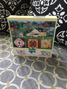 300 LARGER-PIECE CRAFT-Y QUILT/COUNTRY PUZZLE (MADE IN THE USA!)