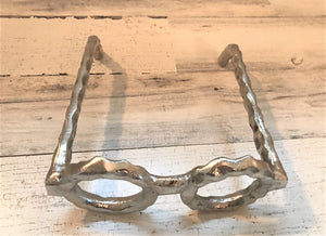 FUNKY SILVER SPECTACLES ACCENT DECOR