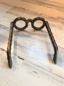 FUN AND FUNKY CAST-IRON GOLD SPECTACLES ACCENT DECOR