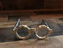 FUN AND FUNKY CAST-IRON GOLD SPECTACLES ACCENT DECOR