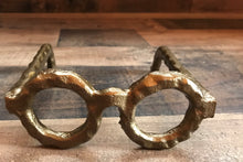 FUN AND FUNKY CAST-IRON GOLD SPECTACLES ACCENT DECOR