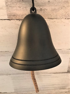 RING-RING-RING! LET'S EAT! COME AND GET IT! CHARMING OLD-SCHOOL BLACK DINNER BELL