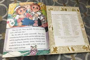 "RAGGEDY ANN AND ANDY AND THE RAINY-DAY CIRCUS" VINTAGE CHILDREN'S LITTLE GOLDEN BOOK (1974/SECOND PRINTING)