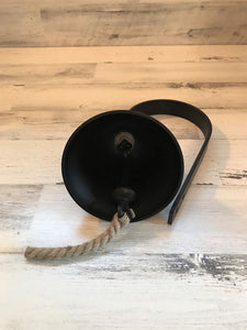 RING-RING-RING! LET'S EAT! COME AND GET IT! CHARMING OLD-SCHOOL BLACK DINNER BELL