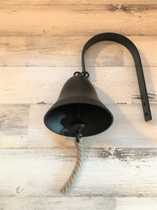 RING-RING-RING! LET'S EAT! COME AND GET IT! CHARMING OLD-SCHOOL BLACK DINNER BELL