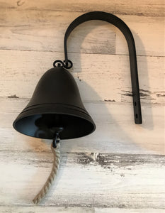 RING-RING-RING! LET'S EAT! COME AND GET IT! CHARMING OLD-SCHOOL BLACK DINNER BELL