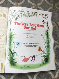 "THE VERY BEST HOME FOR ME!" 1982 CHILDREN'S LITTLE GOLDEN BOOK ("ANIMAL FRIENDS" FIRST TITLE/ILLUSTRATIONS BY GARTH WILLIAMS)