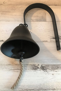 RING-RING-RING! LET'S EAT! COME AND GET IT! CHARMING OLD-SCHOOL BLACK DINNER BELL