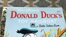 "WALT DISNEY'S DONALD DUCK'S TOY SAILBOAT" 1954 (1983 EDITION) VINTAGE CHILDREN'S LITTLE GOLDEN BOOK