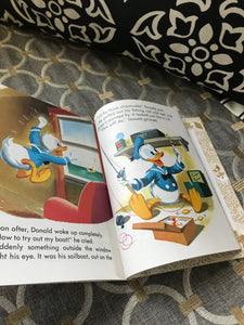 "WALT DISNEY'S DONALD DUCK'S TOY SAILBOAT" 1954 (1983 EDITION) VINTAGE CHILDREN'S LITTLE GOLDEN BOOK