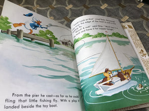 "WALT DISNEY'S DONALD DUCK'S TOY SAILBOAT" 1954 (1983 EDITION) VINTAGE CHILDREN'S LITTLE GOLDEN BOOK