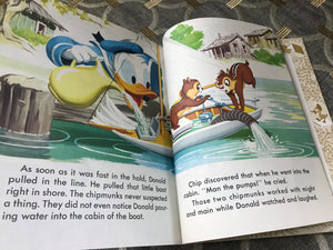 "WALT DISNEY'S DONALD DUCK'S TOY SAILBOAT" 1954 (1983 EDITION) VINTAGE CHILDREN'S LITTLE GOLDEN BOOK