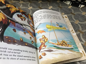 "WALT DISNEY'S DONALD DUCK'S TOY SAILBOAT" 1954 (1983 EDITION) VINTAGE CHILDREN'S LITTLE GOLDEN BOOK