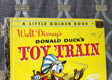 "WALT DISNEY'S DONALD DUCK'S TOY TRAIN" 1950 VINTAGE CHILDREN'S LITTLE GOLDEN BOOK (RARE!)